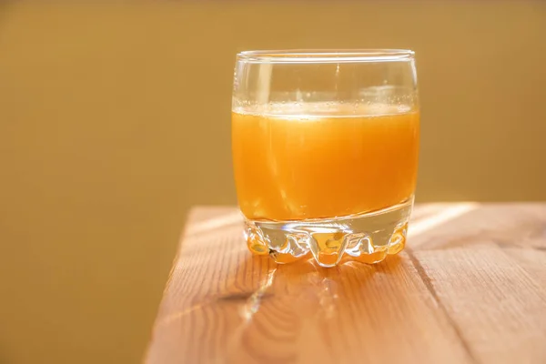 Délicieux Jus Orange Maison Fraîchement Pressé Matin Sain Plein Vitamines — Photo