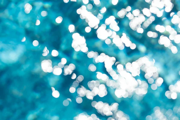 Хвилі Відображення Заломлення Абстрактні Дифракції Боке Ефект Синій Кристалічній Воді — стокове фото