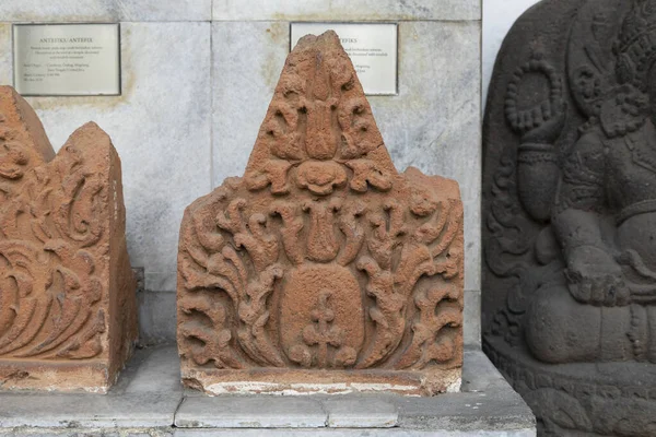 Jakarta Indonesien Juli 2019 Antike Steinantefix Klassische Buddhistisch Hinduistische Zeit — Stockfoto