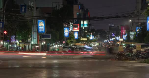 Jacarta Indonésia Julho 2019 Ruas Trânsito Centro Jacarta Noite Rua — Vídeo de Stock