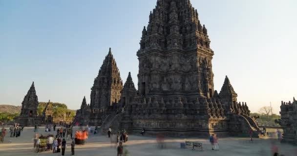 Prambanan Sus Antiguos Templos Hindúes Declarados Patrimonio Humanidad Por Unesco — Vídeos de Stock