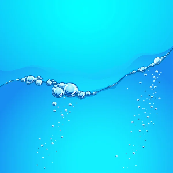 Wasserspritzer mit Blasen — Stockvektor