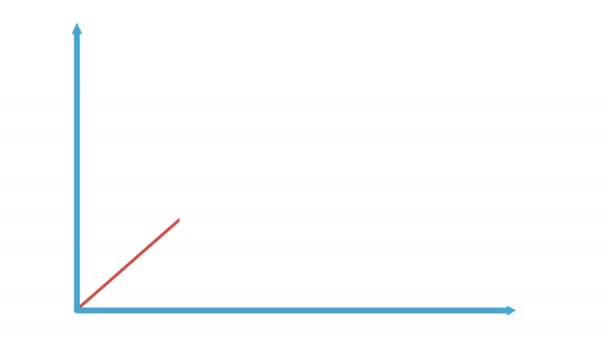 Animación gráfica de crecimiento. En el gráfico se muestra una flecha ascendente de crecimiento. Concepto de crecimiento empresarial. — Vídeo de stock