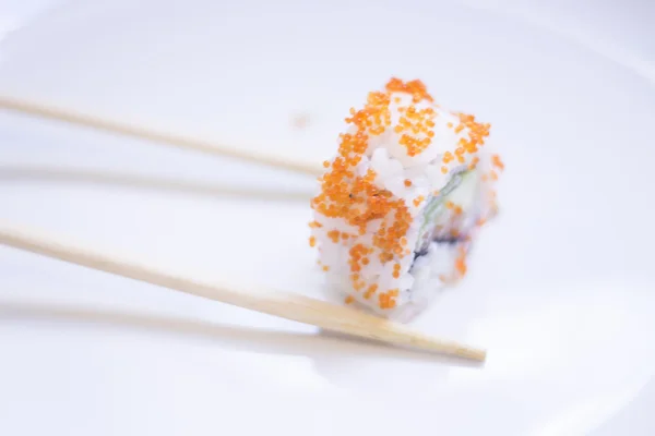 Japansk restaurang lax sushi — Stockfoto