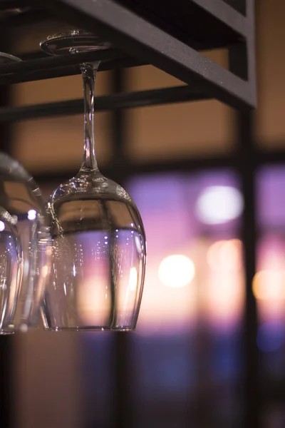 Вино окуляри в Ibiza бар — стокове фото