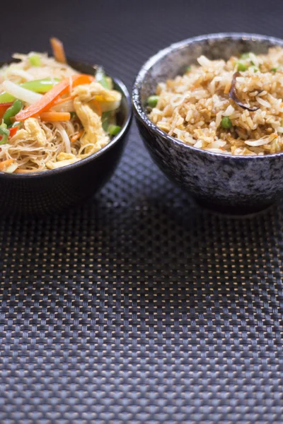 Japanese restaurant fried rice vegetables Stock Image