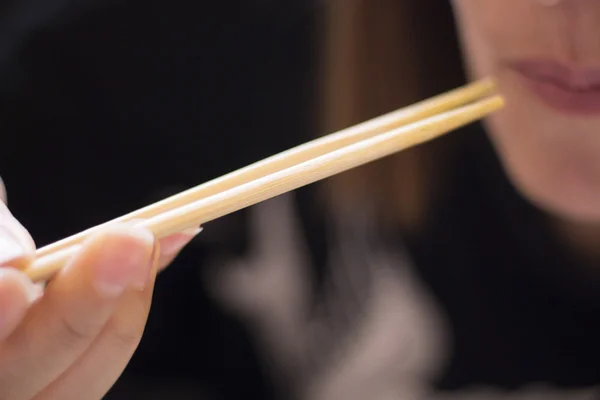 Traditional Japanese wooden oriental chopsticks