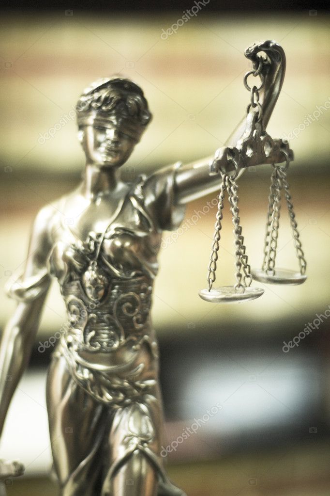 Statue de justice juridique dans le d'avocats image libre de