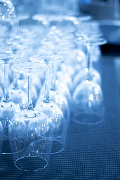 Wine glasses in bar — Stock Photo, Image