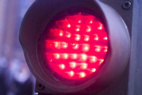 Κόκκινο στάση οδική κυκλοφορία φως — Φωτογραφία Αρχείου