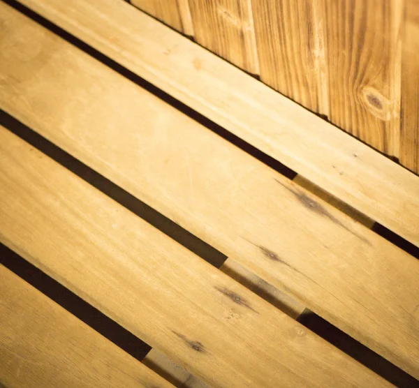 Sauna de madera asiento de madera — Foto de Stock