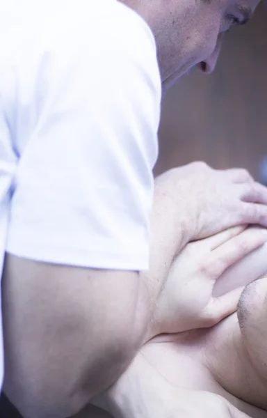 Osteopath and patient osteopathy — Stock Photo, Image