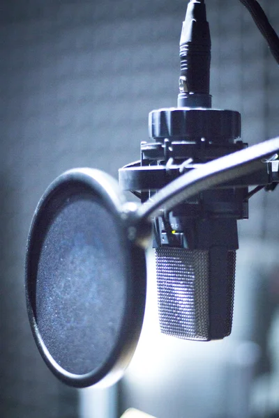 Zvuková nahrávka studiového mikrofonu — Stock fotografie