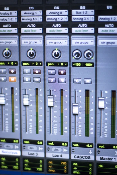 Ljud inspelning audio studio — Stockfoto