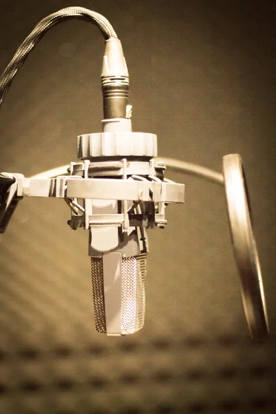 Sonido grabación estudio micrófono — Foto de Stock