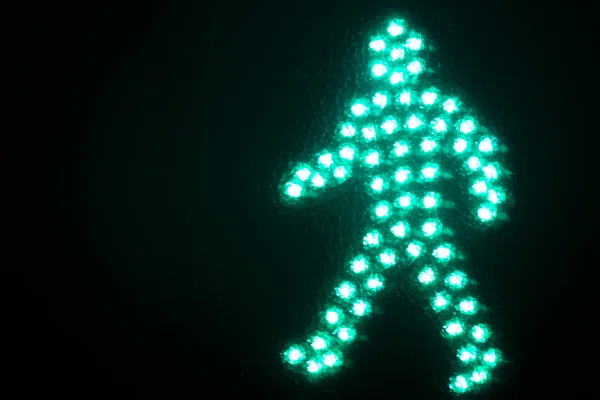Gröna mannen gå fotgängare trafikljus — Stockfoto