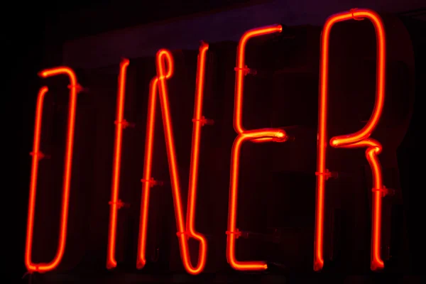 Diner neonskylt — Stockfoto