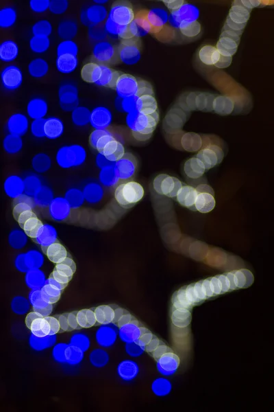 クリスマス ネオンの星ライト形 — ストック写真