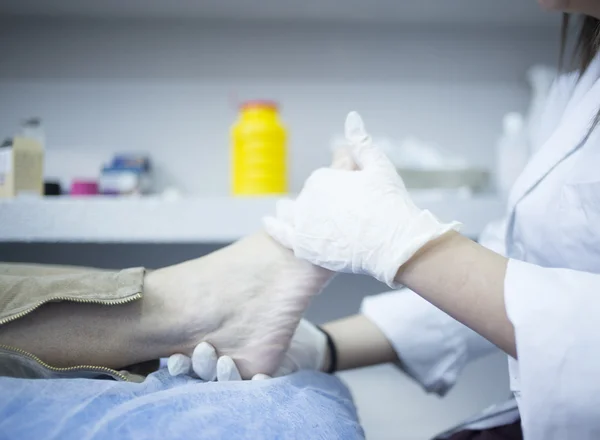 Podología podólogo quiropodia tratamiento clínico —  Fotos de Stock