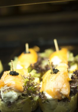 İspanya mutfağı füme somon tapas yemek Restoran
