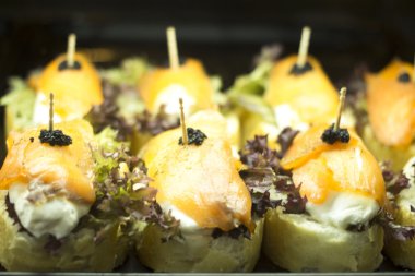 İspanya mutfağı füme somon tapas yemek Restoran
