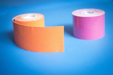 Physiotape physiotherapy color tape bandage rolls clipart