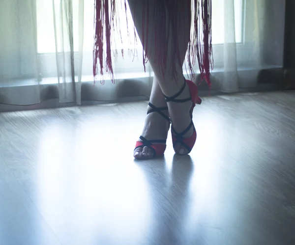 Обувь ноги ноги женщина бальная танцовщица — стоковое фото