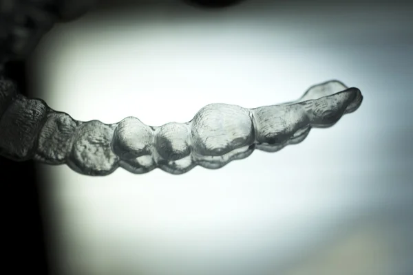 Invisible dientes dentales soportes alineadores frenos retenedores —  Fotos de Stock