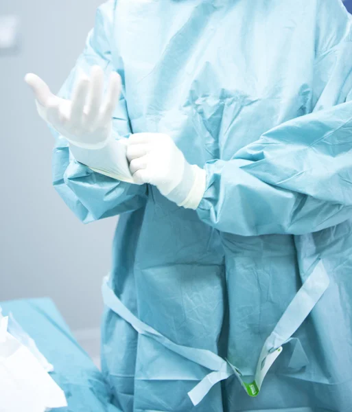 Traumatologia chirurgii ortopedycznej pielęgniarka rękawice — Zdjęcie stockowe