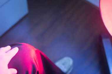 Kırmızı fizyoterapi ısıl işlem hasta bacak