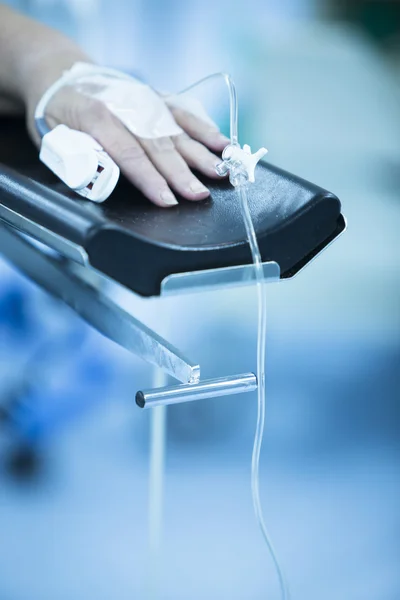 Patient hand in hospital operating room surgery — Stock Photo, Image