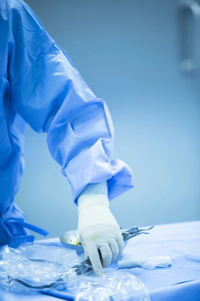 Hospital operating room medical surgeon hands — Stock Photo, Image