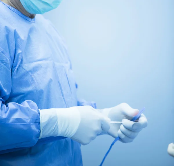 Hospital operating room medical surgeon hands — Stock Photo, Image