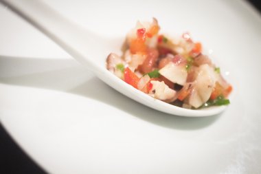 Restoran tablo başlangıç yiyecek çanak