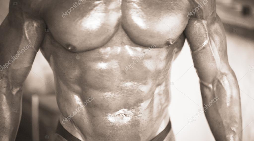 Male bodybuilder muscular man 