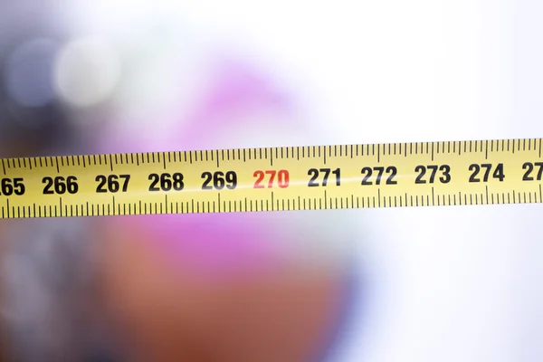 Measuring tape ruler cm numbers — Stock Photo, Image