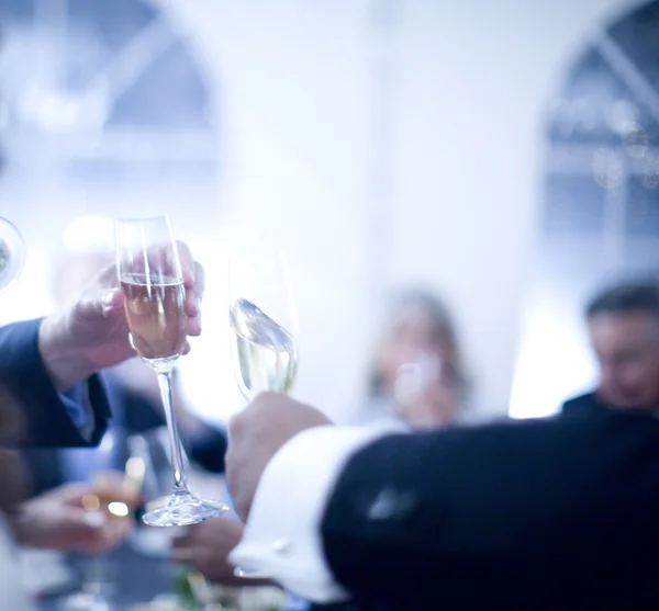 Bruiloft receptie huwelijk partij champagne — Stockfoto