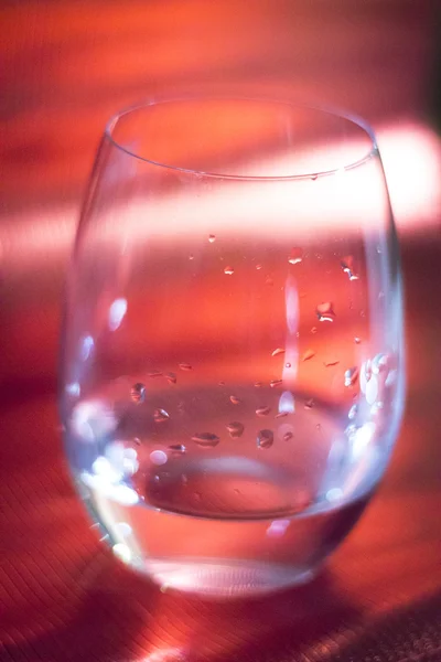 Water glass in restaurant party — Stock Photo, Image