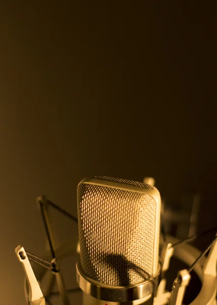 Audio recording vocal studio voice microphone — Stock Photo, Image