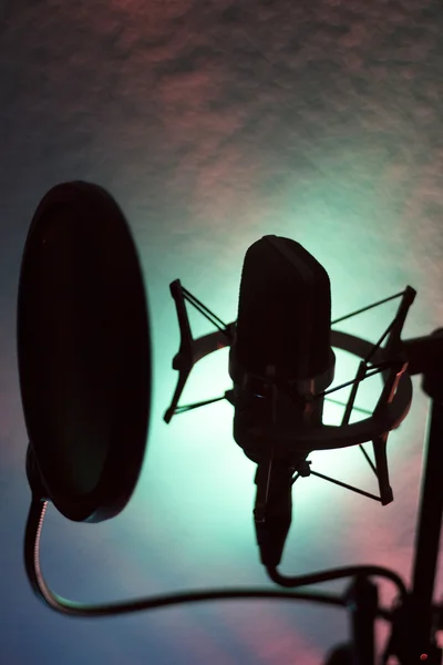 Audio recording vocal studio voice microphone — Stock Photo, Image