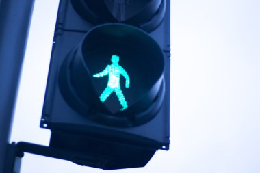 Yeşil Adam gitmek yaya trafik ışığı 