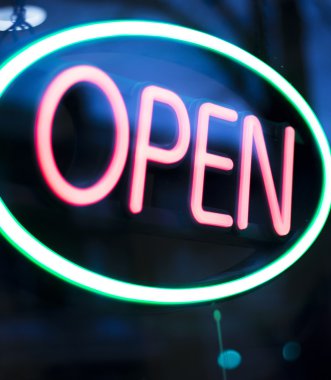Neon shop açık mağaza kayıt