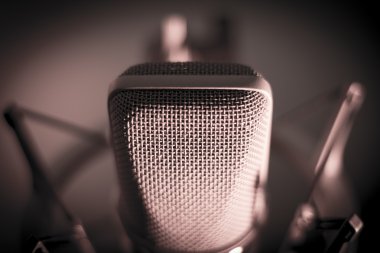 Vokal stüdyo ses mikrofon kayıt ses