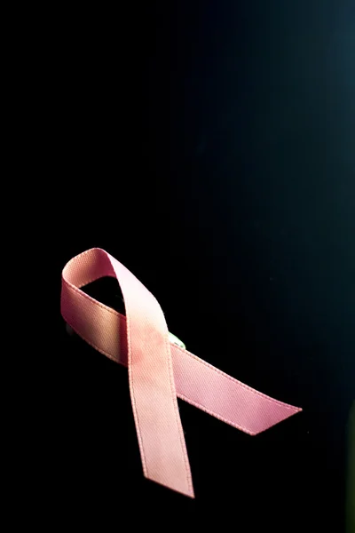 Sinal de arco de fita de câncer de mama rosa — Fotografia de Stock