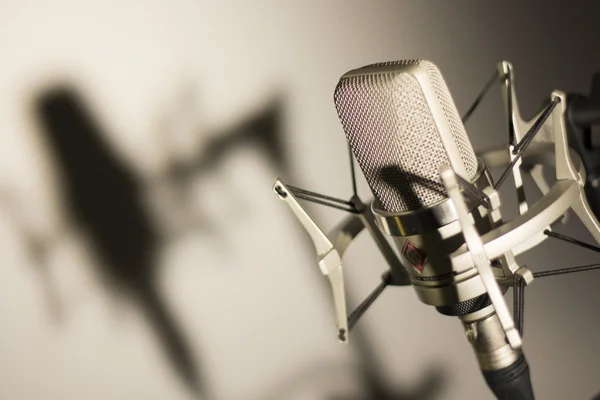 Gravação de áudio microfone de voz estúdio vocal — Fotografia de Stock