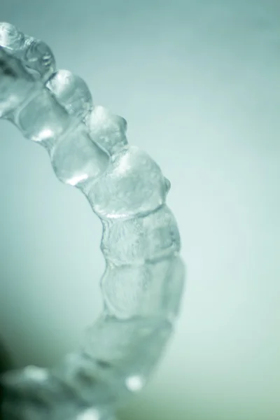 牙科直线对准器牙托槽隐形牙套 — 图库照片