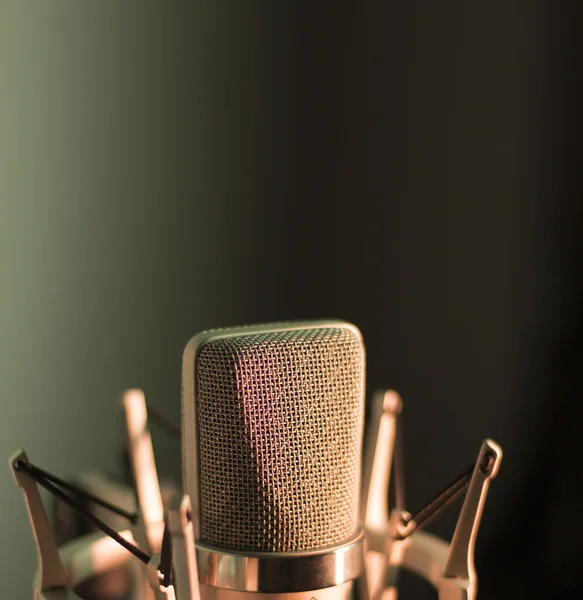 Gravação de áudio microfone de voz estúdio vocal — Fotografia de Stock