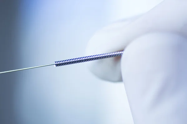 Acupuncture needle dry needling — Stock Photo, Image