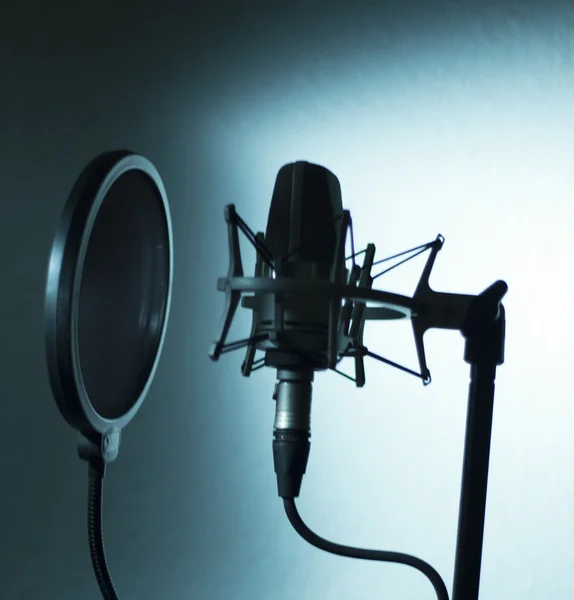 Аудіозапис вокальної студії голосовий мікрофон — стокове фото