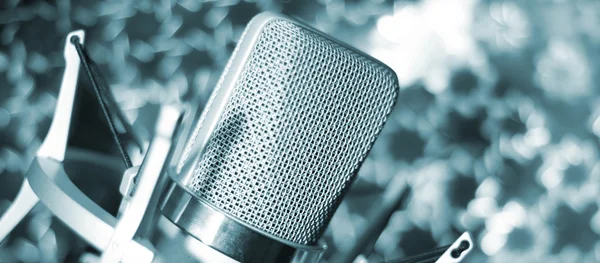 Ακουστική καταγραφή στούντιο φωνητικό μικρόφωνο φωνή — Φωτογραφία Αρχείου
